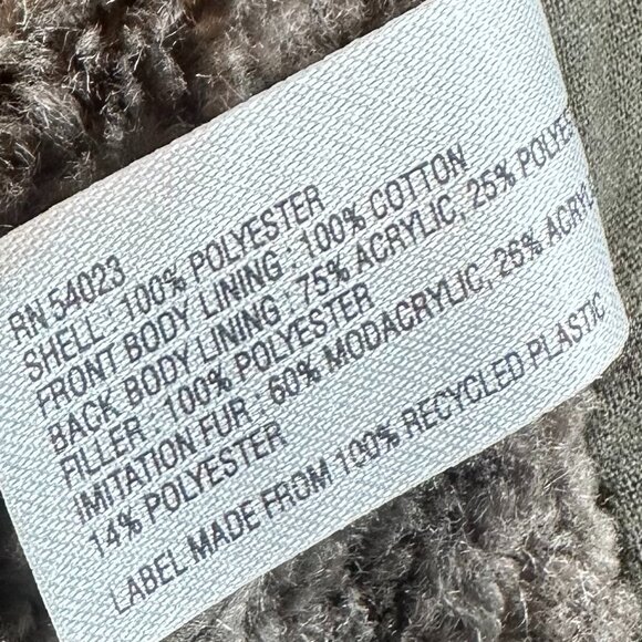 Gap Camo Print Jacket Coat Anorak Faux Fur Lined Hood Zip-Out Lining Size Small - Picture 15 of 16